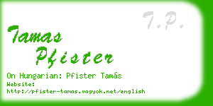 tamas pfister business card